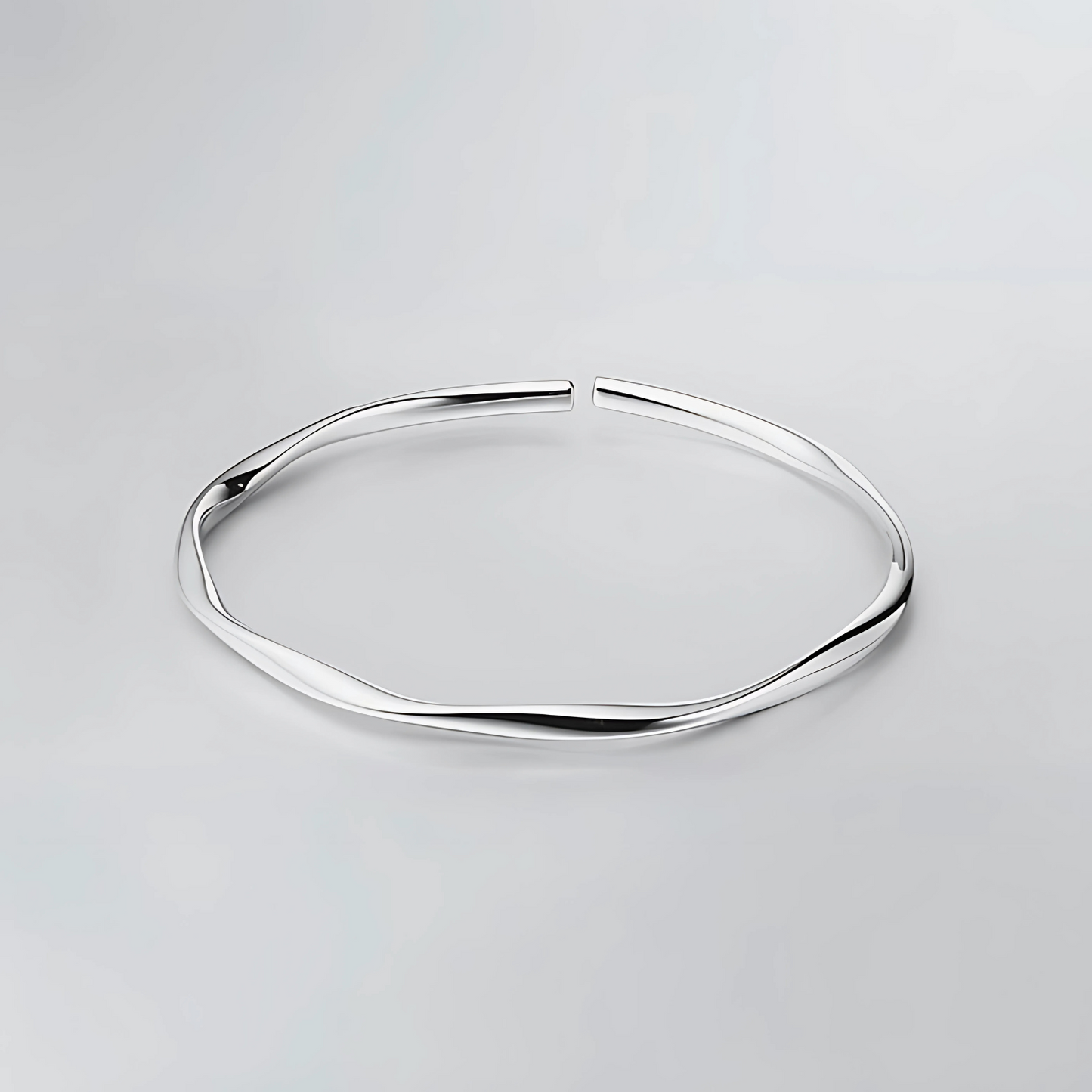 HELIX BANGLE - PLATINUM/S925 SILVER