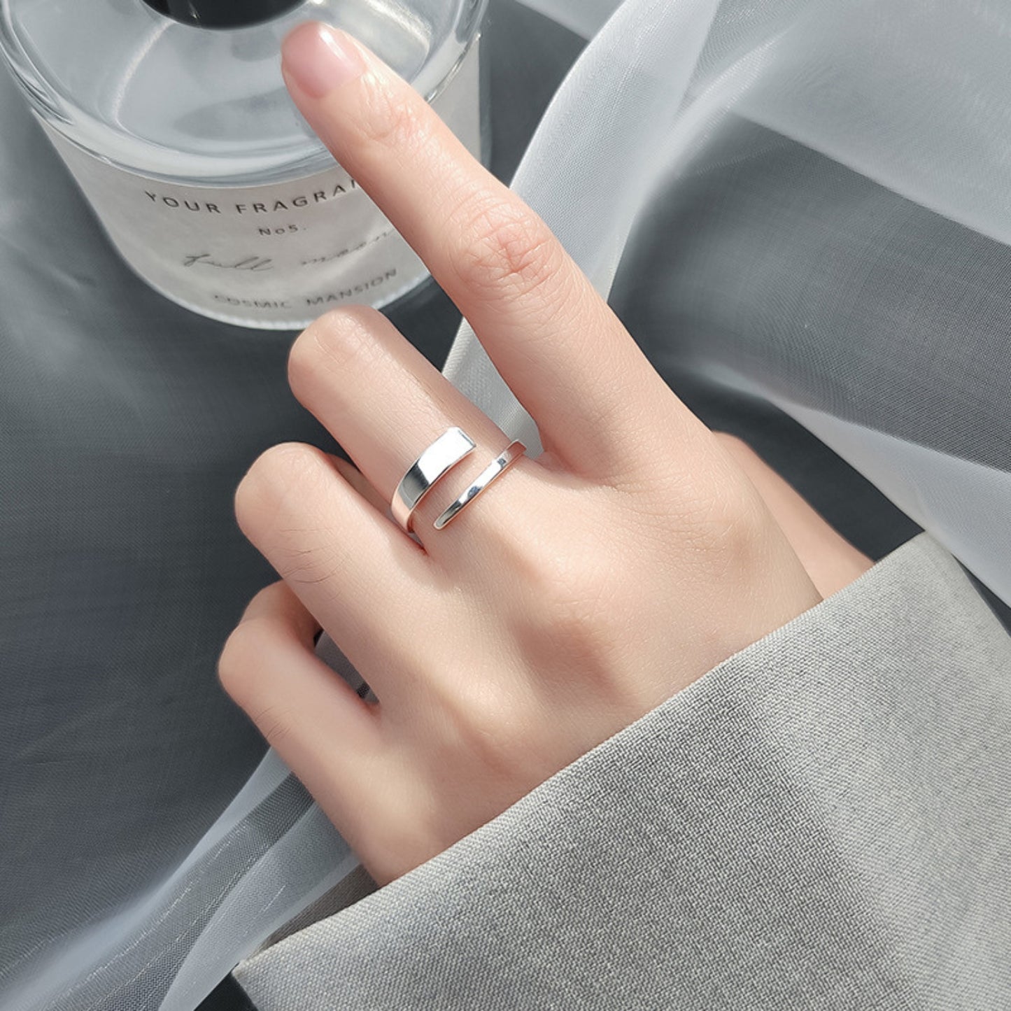 ECLIPSE FLEX RING - S925 SILVER