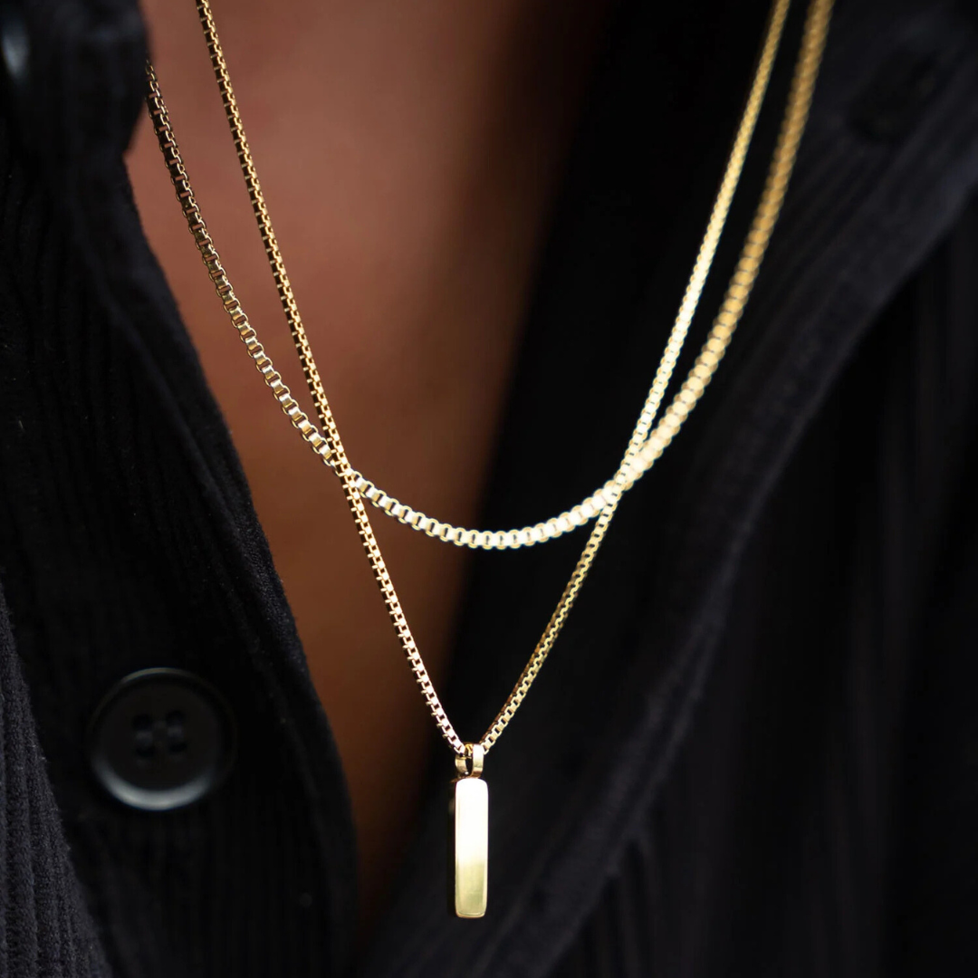 TOTEM BOX NECKLACE - 18K GOLD