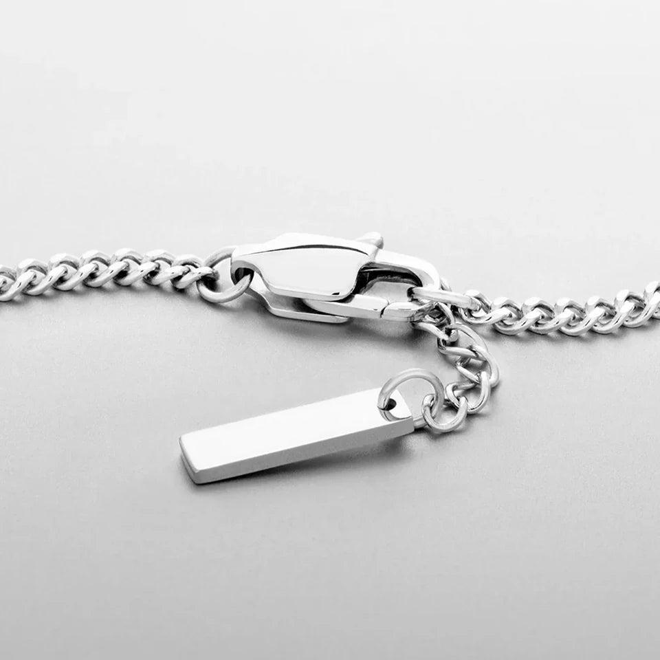 SLIMLINE CUBAN BRACELET 1.8MM (18K WHITE GOLD) - SAPIENT