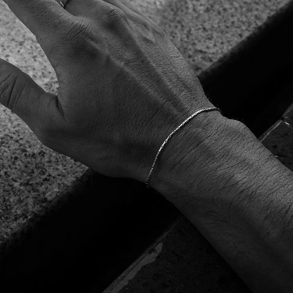 LIGHT BOSTON BRACELET 1.3MM (18K WHITE GOLD) - SAPIENT