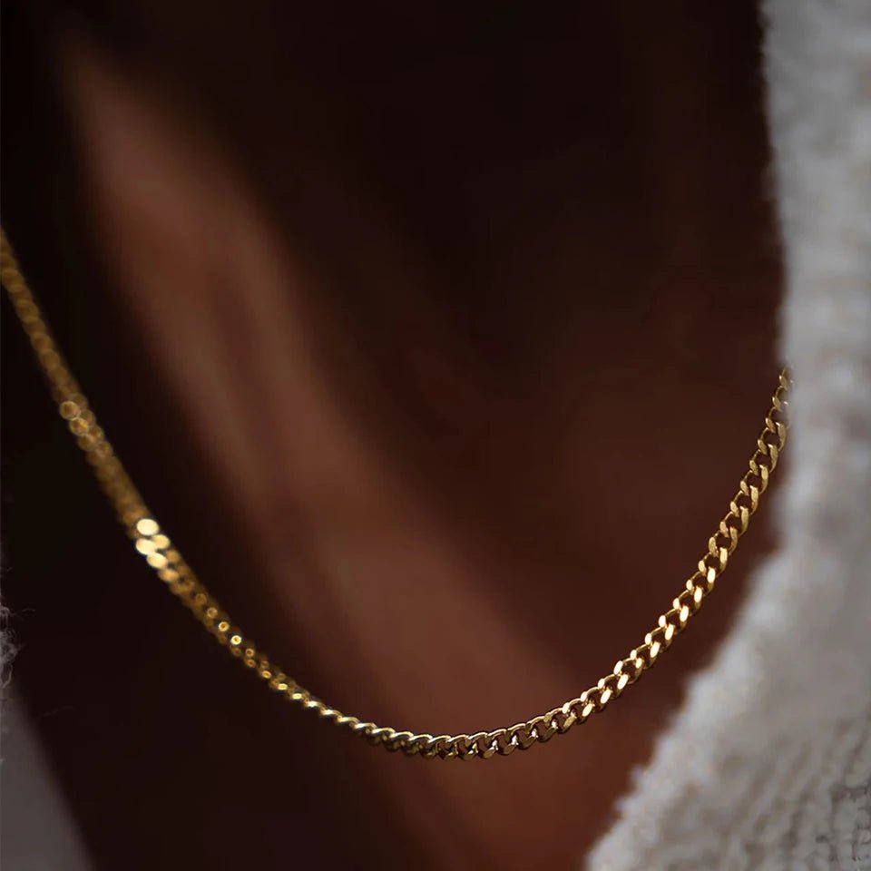 SLIMLINE CUBAN NECKLACE 1.8MM (18K GOLD) - SAPIENT