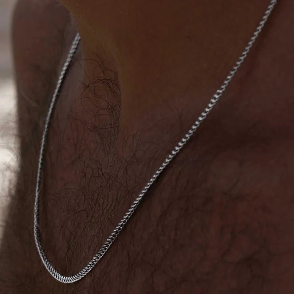SLIMLINE CUBAN NECKLACE 1.8MM (18K WHITE GOLD) - SAPIENT