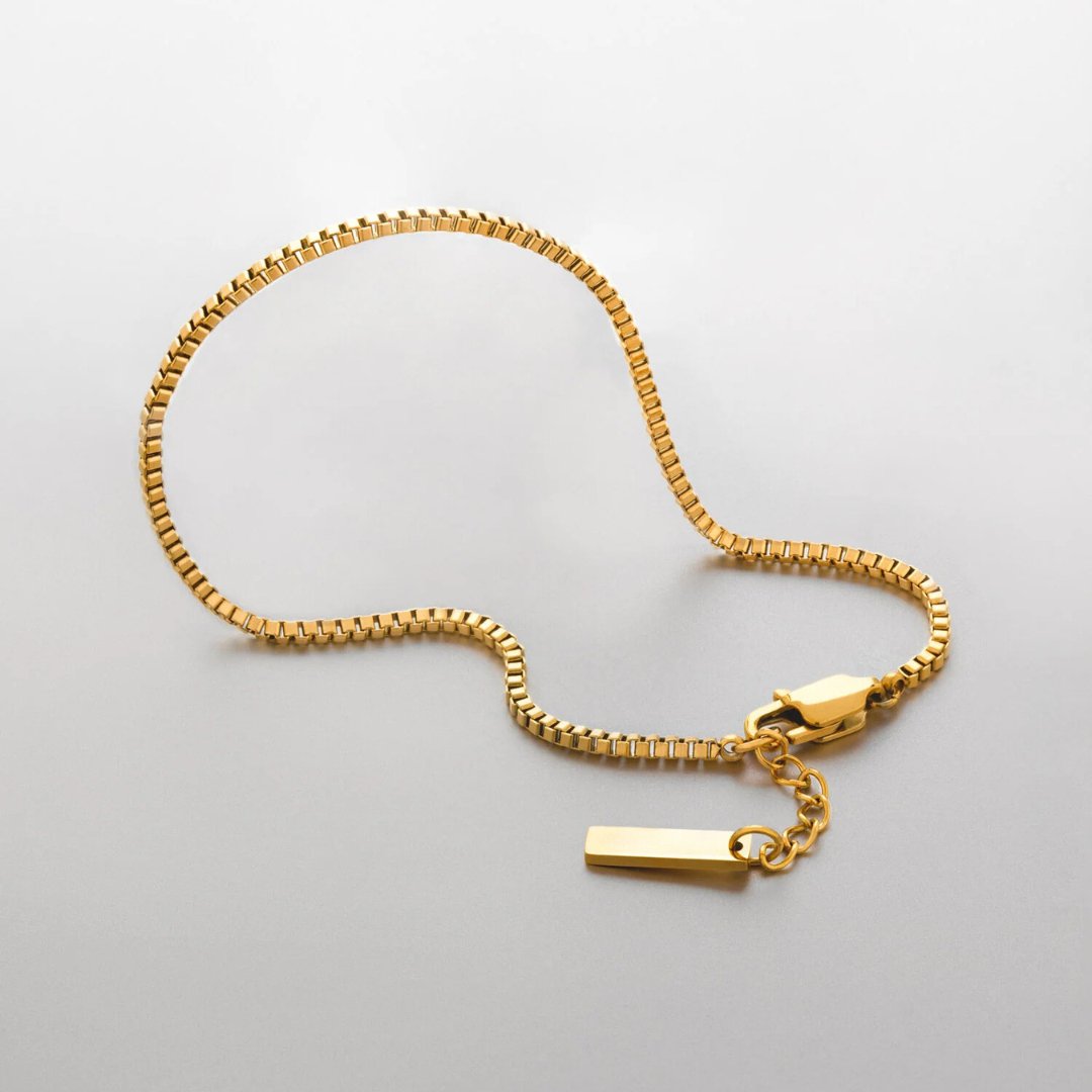 FINE BOX BRACELET 1.5MM - 18K GOLD - SAPIENT