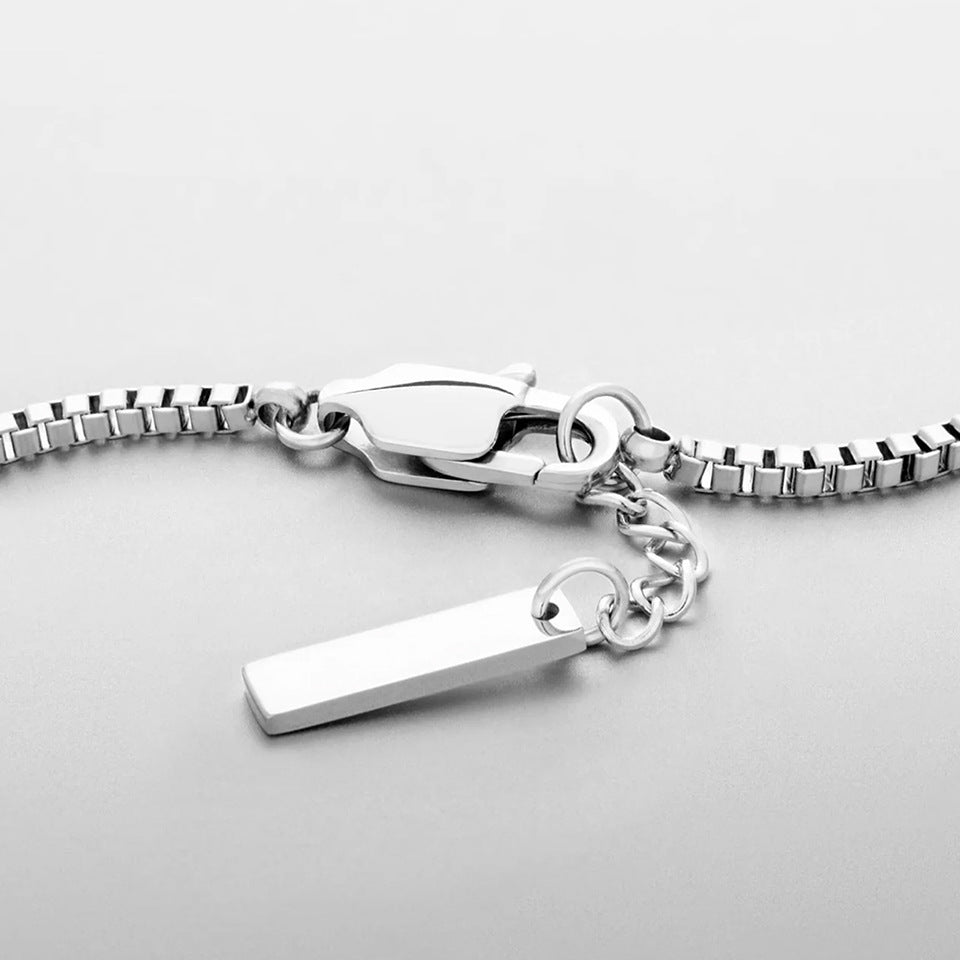 FINE BOX BRACELET 1.5MM - 18K WHITE GOLD - SAPIENT
