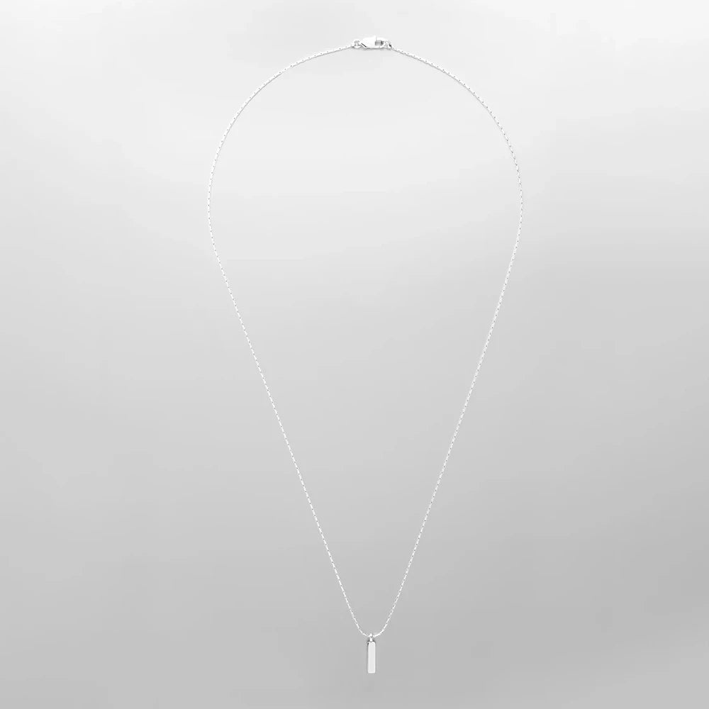 TOTEM PENDANT X MICRO BOSTON NECKLACE 1MM (18K WHITE GOLD) - SAPIENT