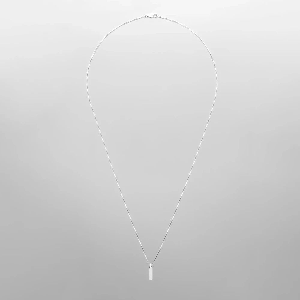 TOTEM PENDANT X MICRO BOX NECKLACE 1MM (18K WHITE GOLD) - SAPIENT