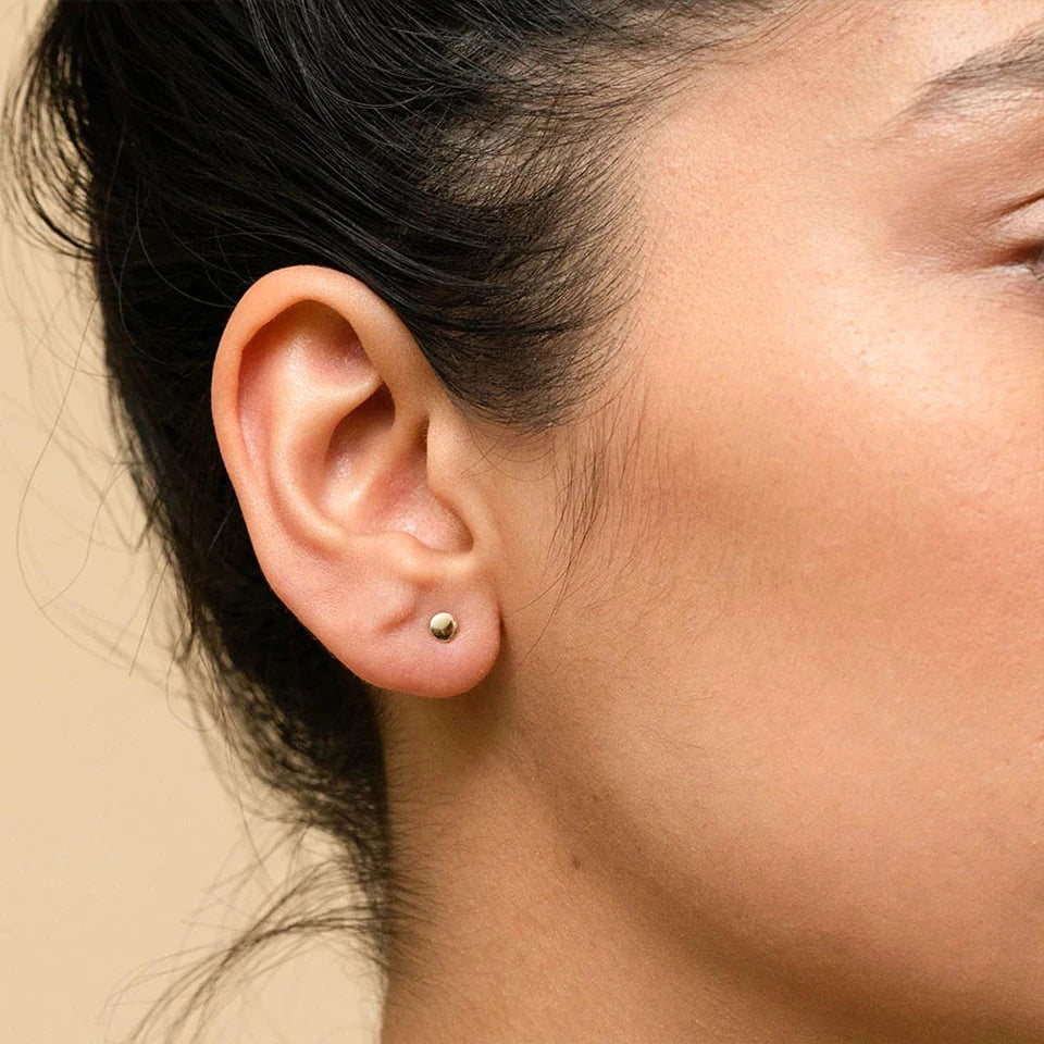 GEOMETRIC STUD EARINGS - 14K GOLD