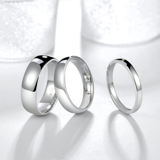 FLAT-BAND RING - PLATINUM/S925 SILVER