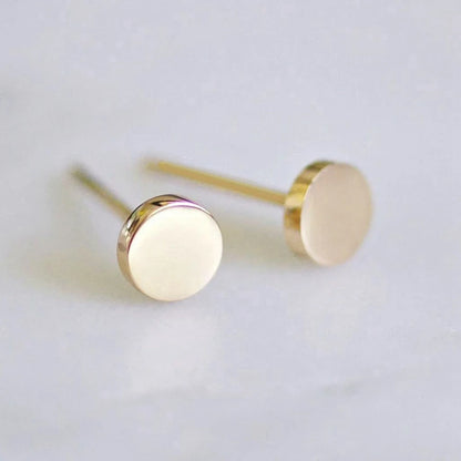 GEOMETRIC STUD EARINGS - 14K GOLD