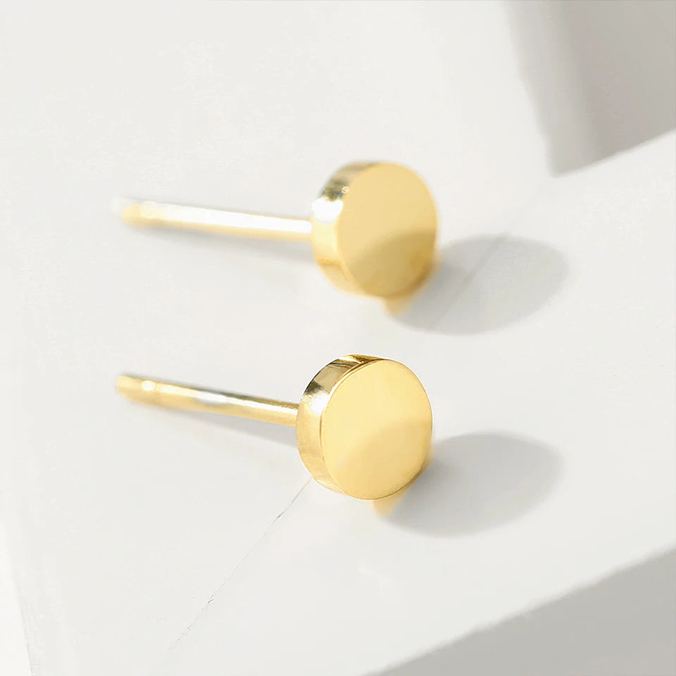 GEOMETRIC STUD EARINGS - 14K GOLD