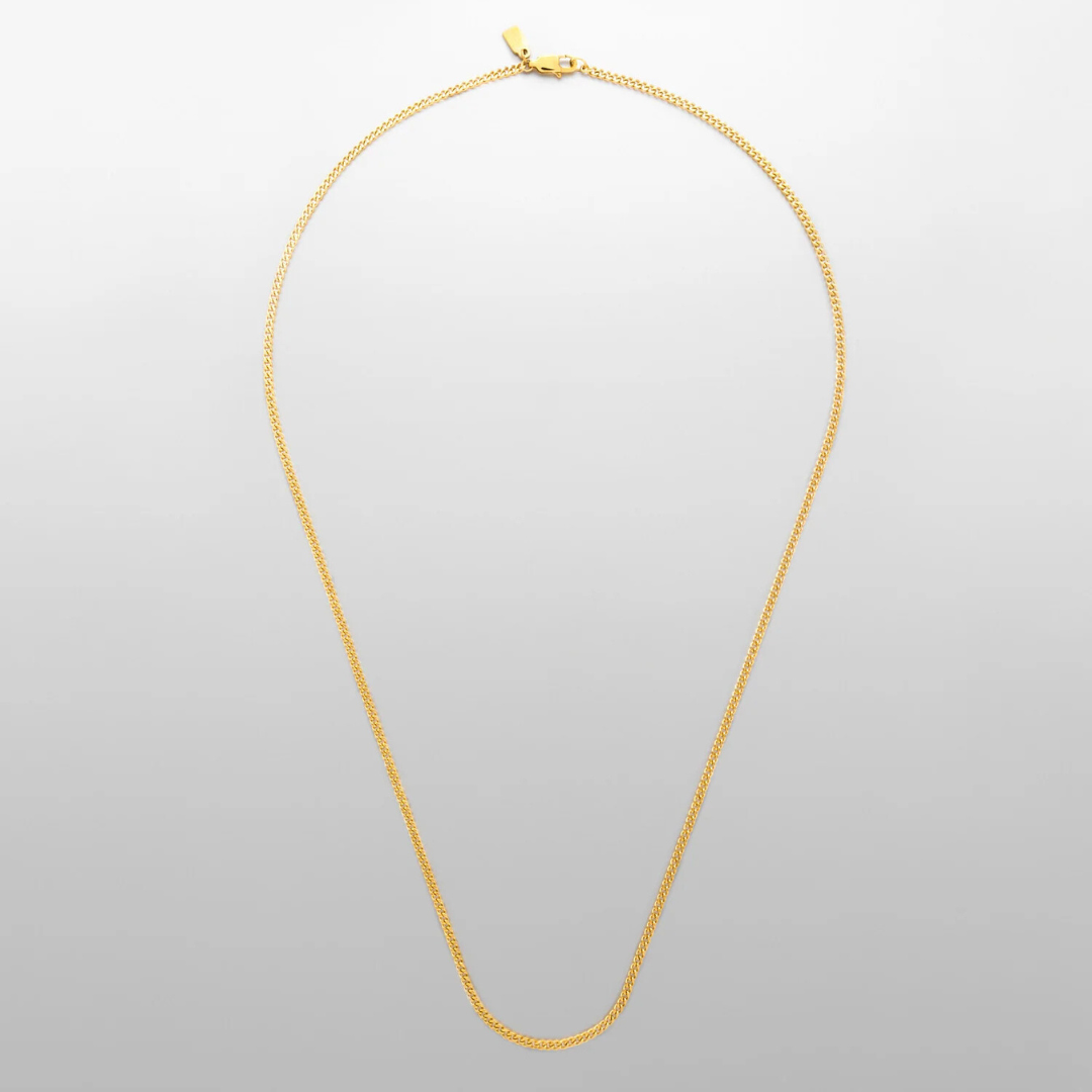 SLIMLINE CUBAN NECKLACE 1.8MM - 18K GOLD