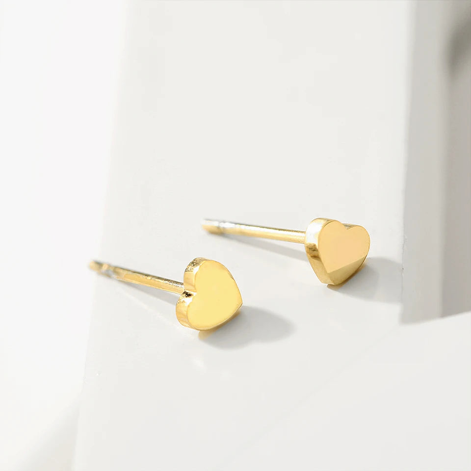 GEOMETRIC STUD EARINGS - 14K GOLD