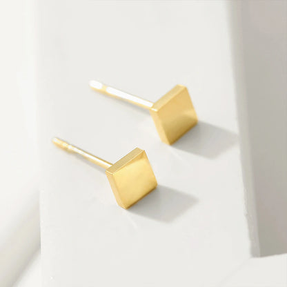 GEOMETRIC STUD EARINGS - 14K GOLD