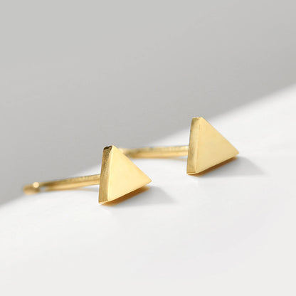 GEOMETRIC STUD EARINGS - 14K GOLD