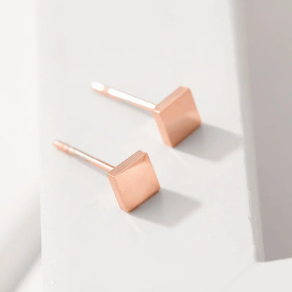 GEOMETRIC STUD EARINGS - 14K GOLD