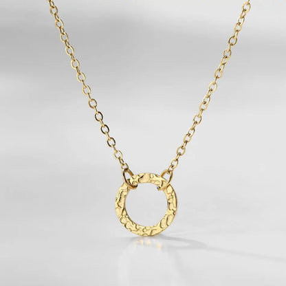 HALO PENDANT X MICRO LINK NECKLACE 1MM - 18K GOLD/WHITE/ROSE