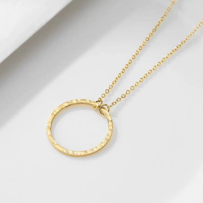 HALO PENDANT X MICRO LINK NECKLACE 1MM - 18K GOLD/WHITE/ROSE