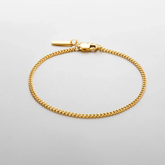 SLIMLINE CUBAN BRACELET 1.8MM (18K GOLD) - SAPIENT