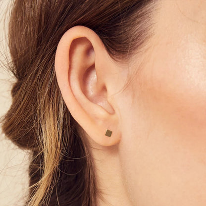 GEOMETRIC STUD EARINGS - 14K GOLD