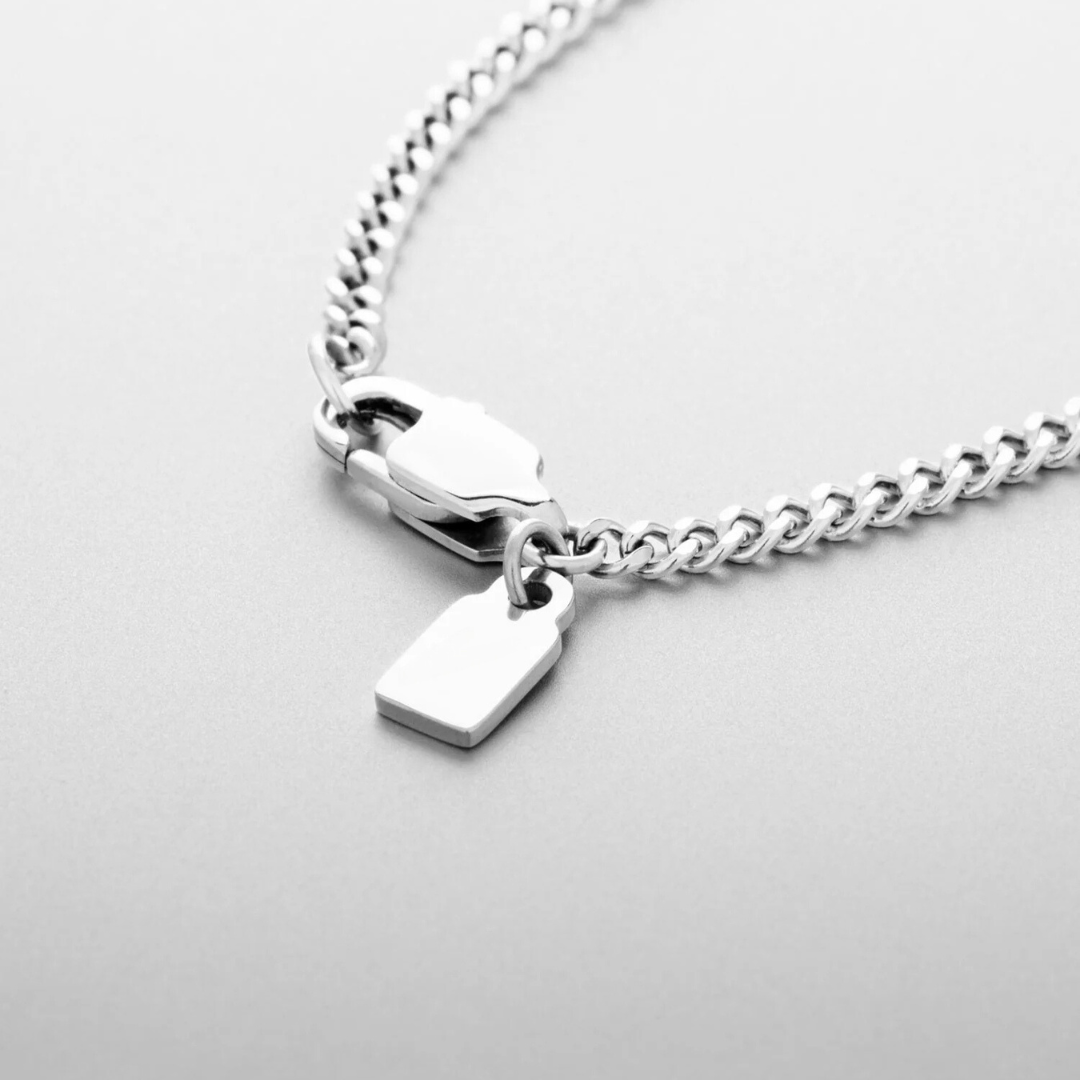 TOTEM CUBAN NECKLACE - 18K WHITE GOLD