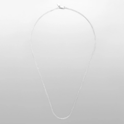 SLIMLINE CUBAN NECKLACE 1.8MM - 18K WHITE GOLD