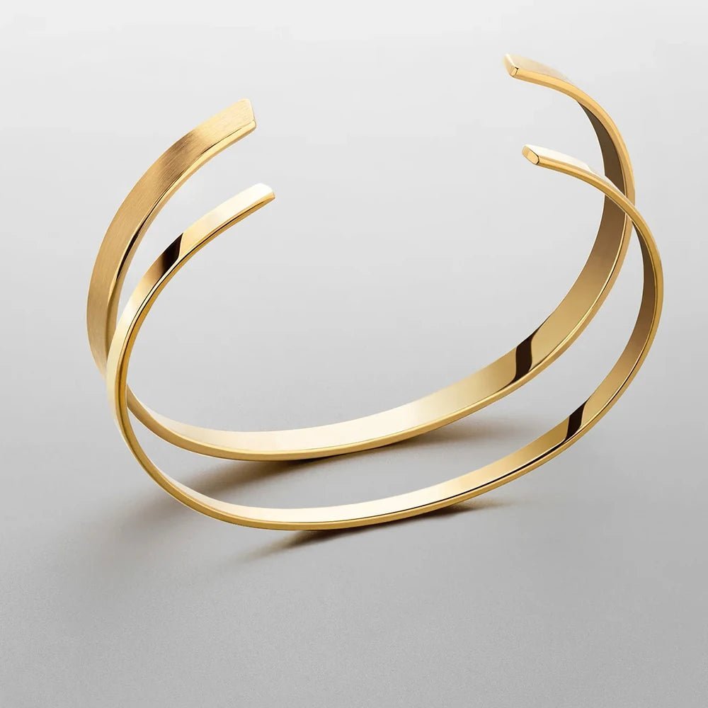 BOLD CONTOUR CUFF 5MM - 18K GOLD - SAPIENT