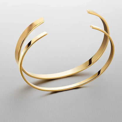 BOLD CONTOUR CUFF 5MM - 18K GOLD - SAPIENT