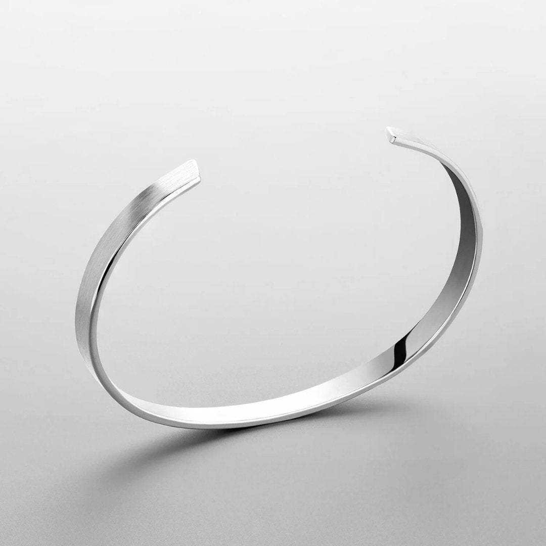 BOLD CONTOUR CUFF 5MM - 18K WHITE GOLD - SAPIENT