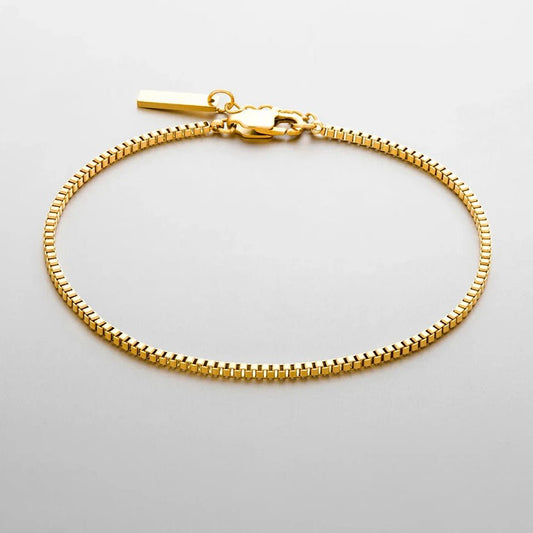 FINE BOX BRACELET 1.5MM (18K GOLD) - SAPIENT