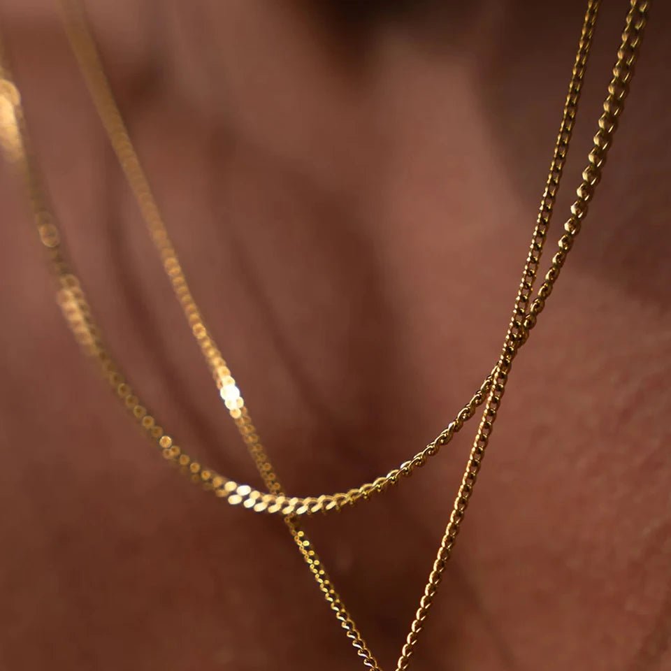 SLIMLINE CUBAN NECKLACE 1.8MM (18K GOLD) - SAPIENT