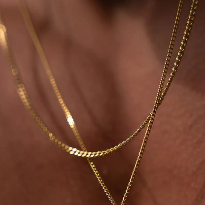 SLIMLINE CUBAN NECKLACE 1.8MM (18K GOLD) - SAPIENT