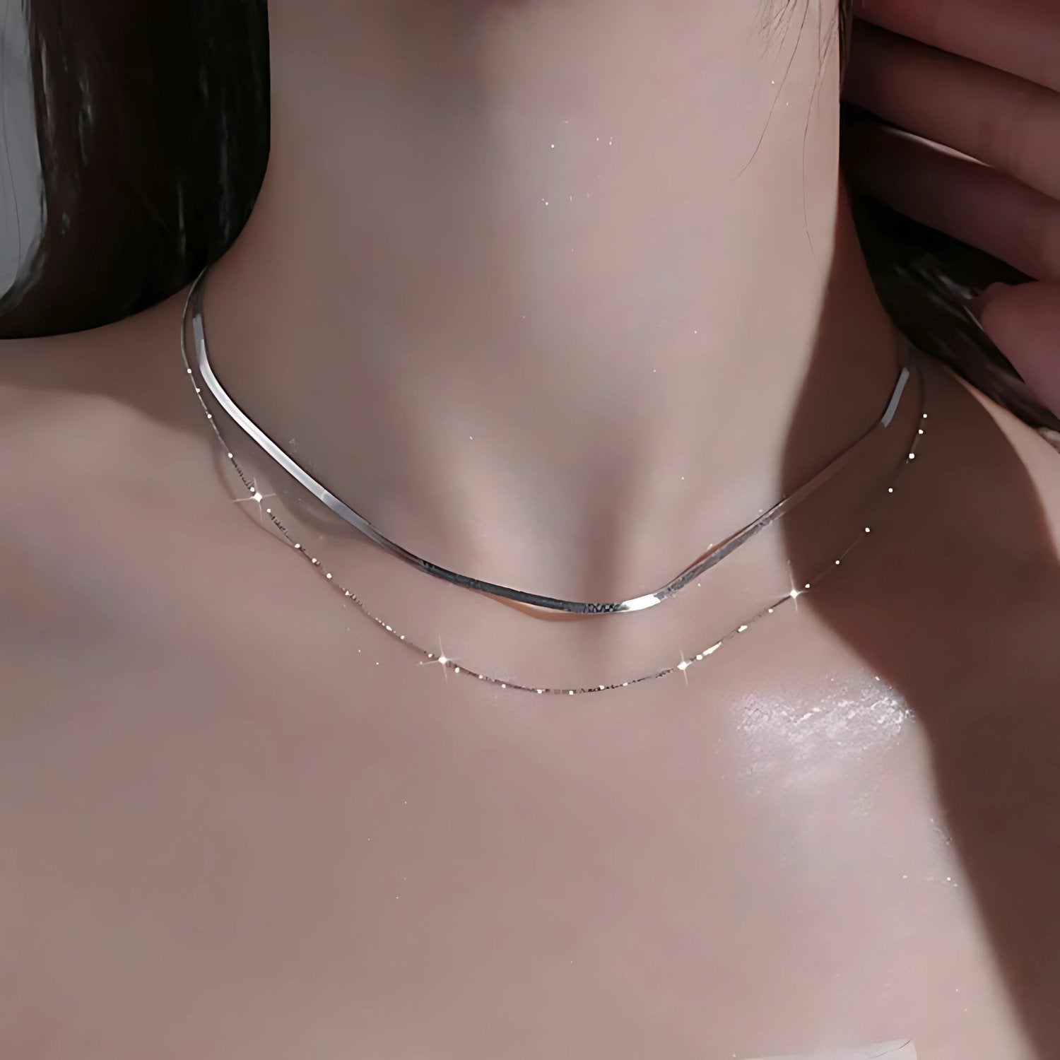 DUALITY LAYERED NECKLACE - S925 SILVER - SAPIENT