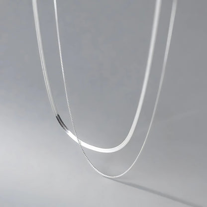 DUALITY LAYERED NECKLACE - S925 SILVER - SAPIENT