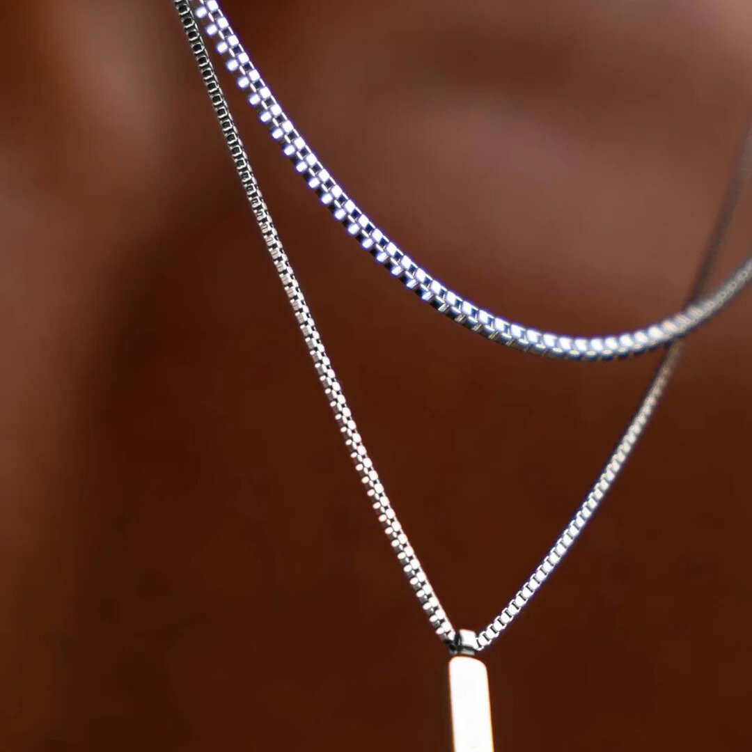 FINE BOX NECKLACE 1.5MM - 18K WHITE GOLD - SAPIENT