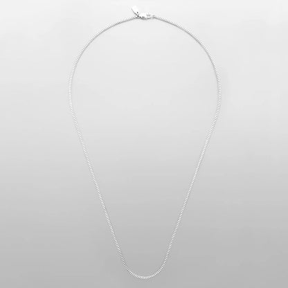 FINE BOX NECKLACE 1.5MM - 18K WHITE GOLD - SAPIENT