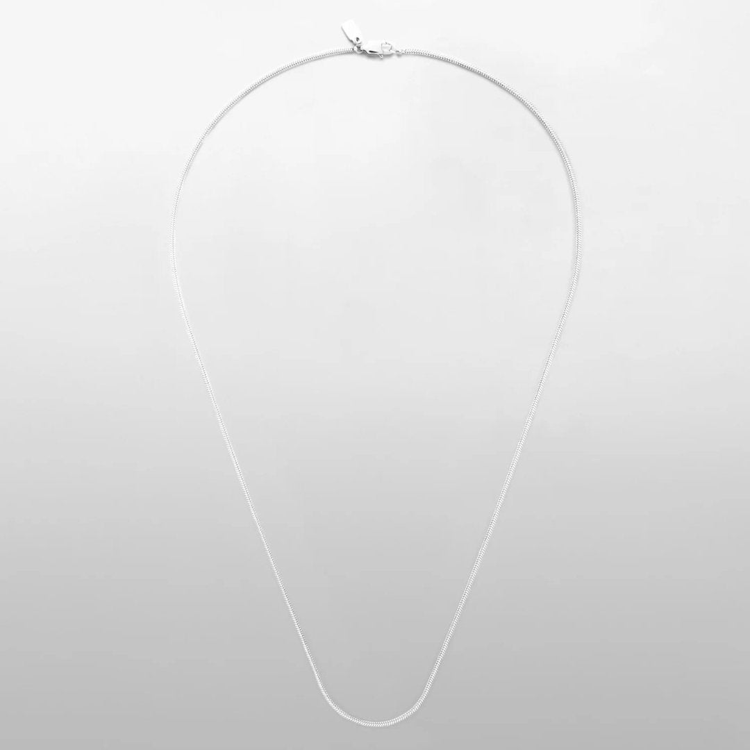 FINE SNAKE NECKLACE 1.5MM - 18K WHITE GOLD - SAPIENT