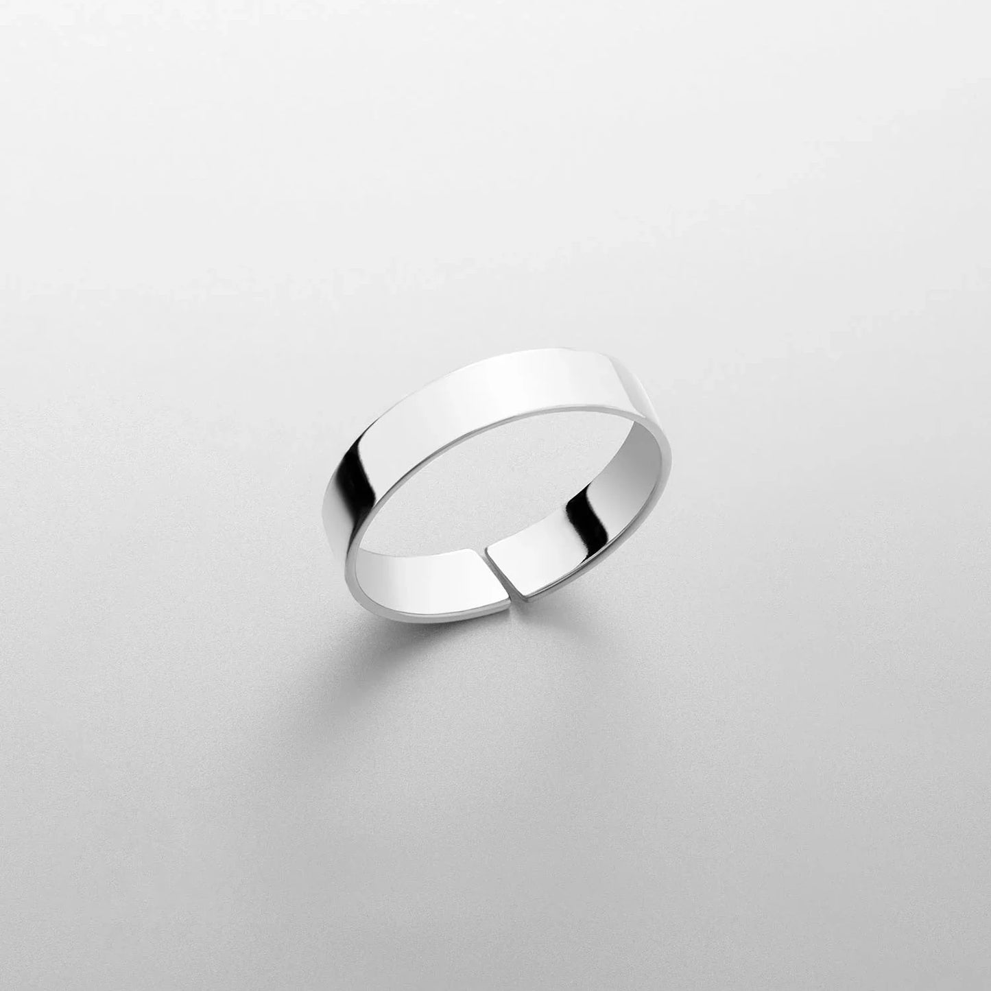 CONTOUR RING 4MM (18K WHITE GOLD) - SAPIENT