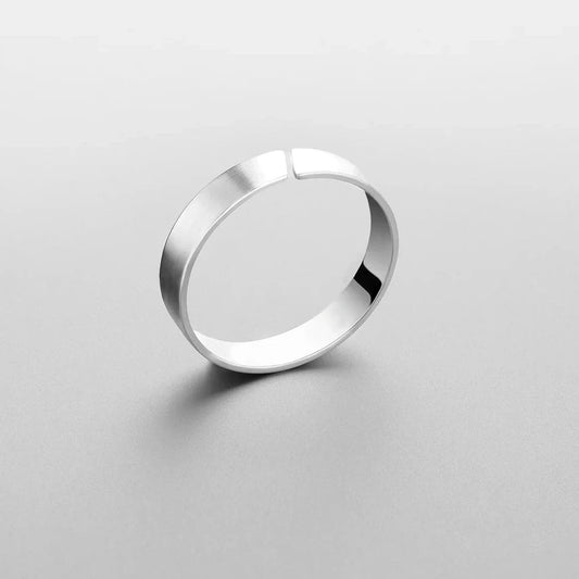 CONTOUR RING 4MM (18K WHITE GOLD) - SAPIENT