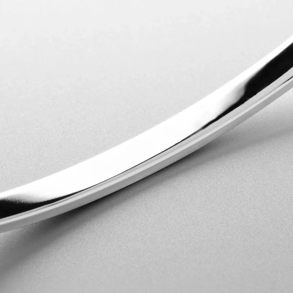 SLIM CONTOUR CUFF 3.5MM (18K WHITE GOLD) - SAPIENT