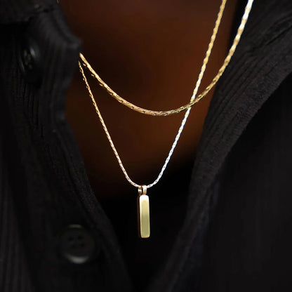 TOTEM PENDANT X MICRO BOSTON NECKLACE 1MM (18K GOLD) - SAPIENT