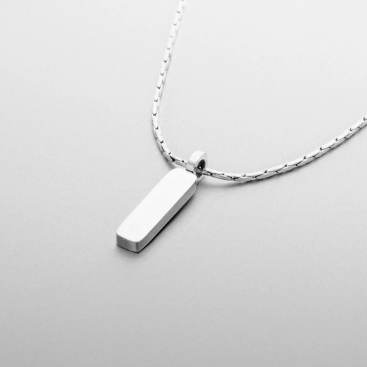 TOTEM PENDANT X MICRO BOSTON NECKLACE 1MM (18K WHITE GOLD) - SAPIENT