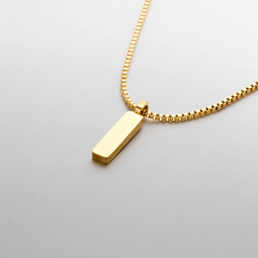 TOTEM PENDANT X MICRO BOX NECKLACE 1MM (18K GOLD) - SAPIENT