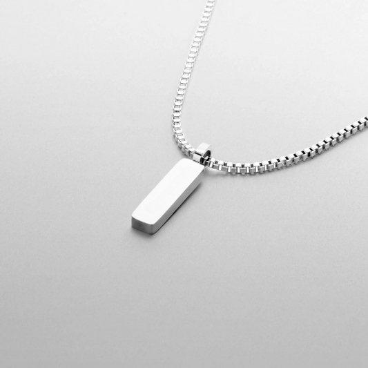 TOTEM PENDANT X MICRO BOX NECKLACE 1MM (18K WHITE GOLD) - SAPIENT