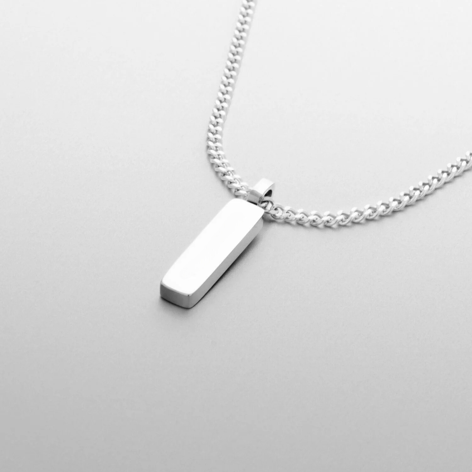 TOTEM PENDANT X MICRO CUBAN NECKLACE 1MM (18K WHITE GOLD) - SAPIENT