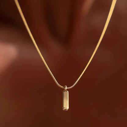 TOTEM PENDANT X MICRO SNAKE NECKLACE 1MM (18K GOLD) - SAPIENT