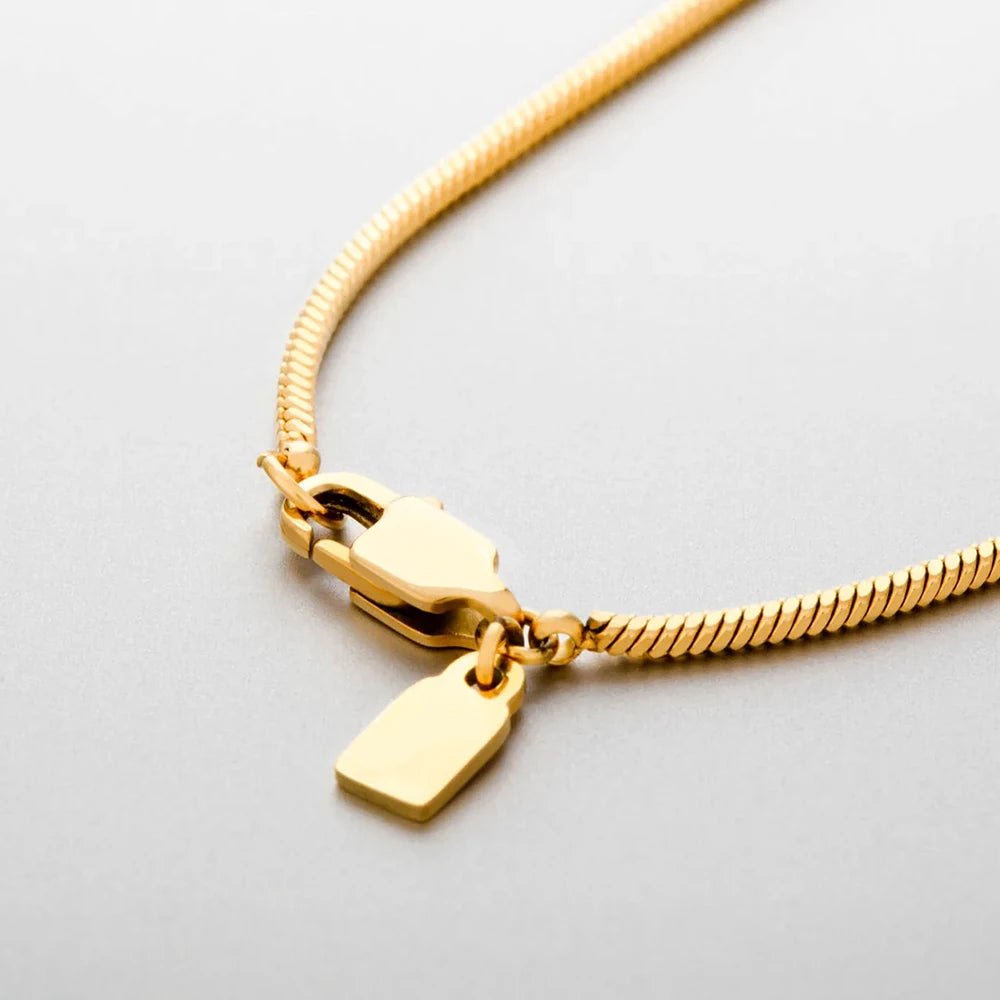 TOTEM PENDANT X MICRO SNAKE NECKLACE 1MM (18K GOLD) - SAPIENT